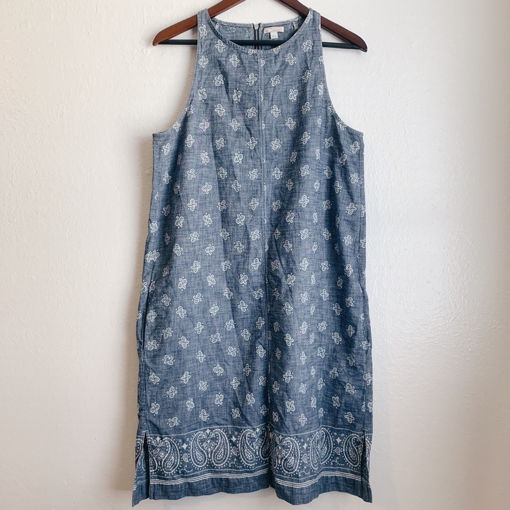 Gap Chambray Shift Midi-Dress